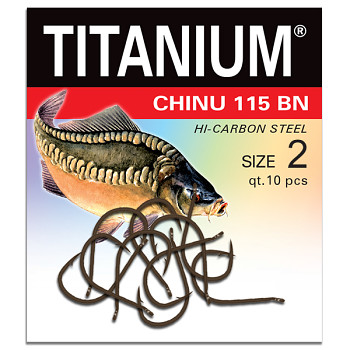 Háček Titanium CHINU 115BN - 10ks / vel. 2
