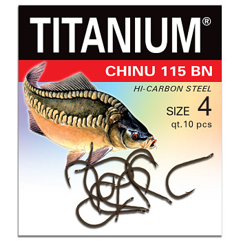 Háček Titanium CHINU 115BN - 10ks / vel. 4