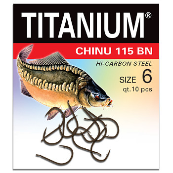 Háček Titanium CHINU 115BN - 10ks / vel. 6