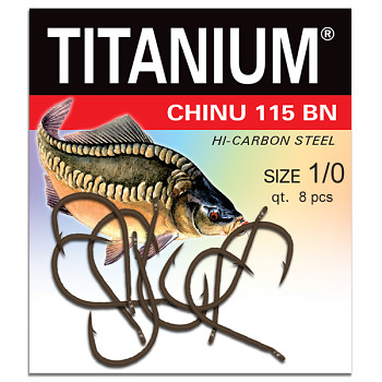 Háček Titanium CHINU 115BN - 8ks / vel. 1/0