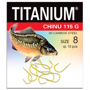 Háček Titanium CHINU 115G - 10ks / vel. 8