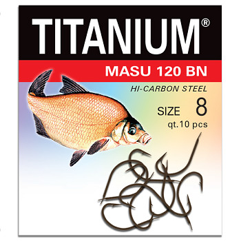 Háček Titanium MASU 120BN 120BN - 10ks / vel. 8