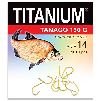 Háček Titanium TANAGO 130G - 10ks / vel. 14