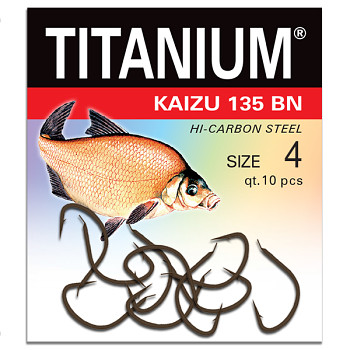 Háček Titanium KAIZU 135BN - 10ks / vel. 4