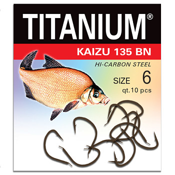Háček Titanium KAIZU 135BN - 10ks / vel. 6