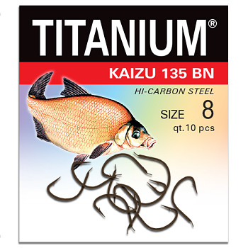 Háček Titanium KAIZU 135BN - 10ks / vel. 8