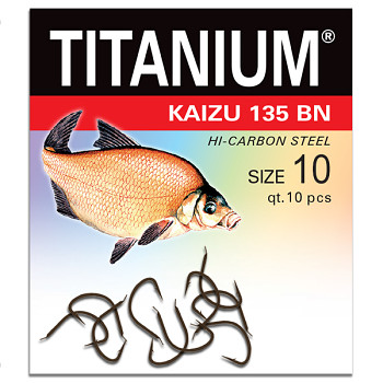 Háček Titanium KAIZU 135BN - 10ks / vel. 10