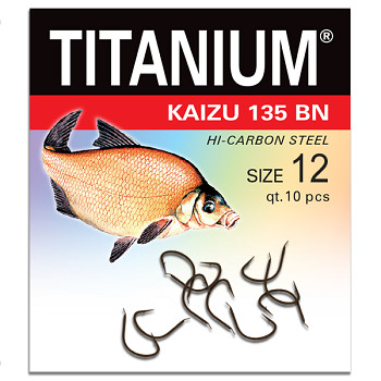 Háček Titanium KAIZU 135BN - 10ks / vel. 12