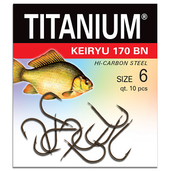 Háček Titanium KEIRYU 170BN - 10ks / vel. 6