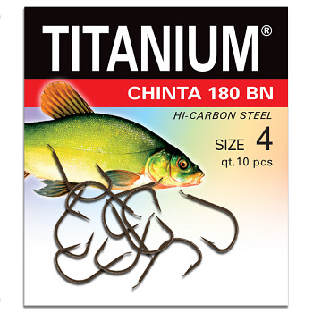 Háček Titanium CHINTA 180BN - 10ks / vel. 4