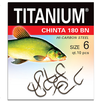 Háček Titanium CHINTA 180BN - 10ks / vel. 6