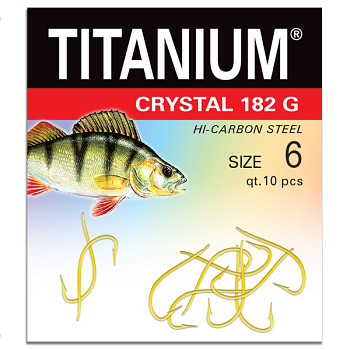 Háček Titanium CRYSTAL 182G - 10ks / vel. 6