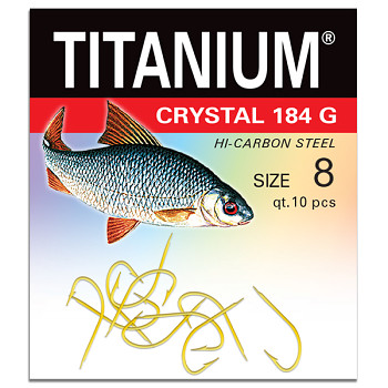 Háček Titanium CRYSTAL 184G - 10ks / vel. 8