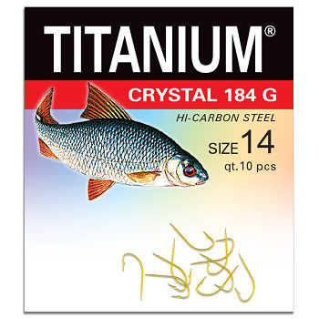 Háček Titanium CRYSTAL 184G - 10ks / vel. 14
