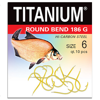Háček Titanium ROUND BEND 186G - 10ks / vel. 6