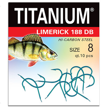 Háček Titanium LIMERICK 188DB - 10ks / vel. 8