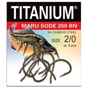 Háček Titanium MARU SODE 250BN - 8ks / vel. 2/0