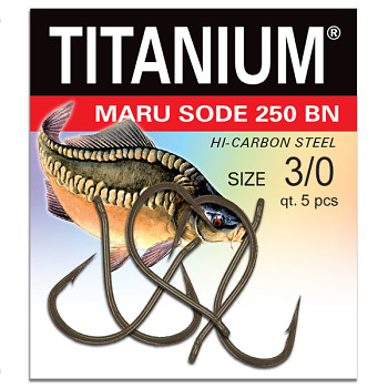 Háček Titanium MARU SODE 250BN - 5ks / vel. 3/0