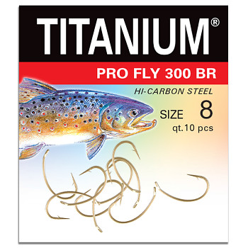 Háček Titanium PRO FLY 300BR - 10ks / vel. 8