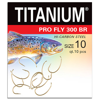 Háček Titanium PRO FLY 300BR - 10ks / vel. 10