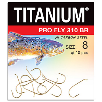 Háček Titanium PRO FLY 310BR - 10ks / vel. 8