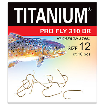 Háček Titanium PRO FLY 310BR - 10ks / vel. 12