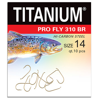 Háček Titanium PRO FLY 310BR - 10ks / vel. 14