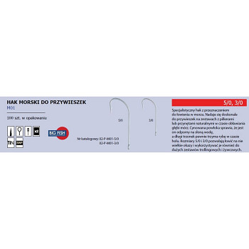 Háček pro mořské sety M01 / vel. 5/0 - 100ks
