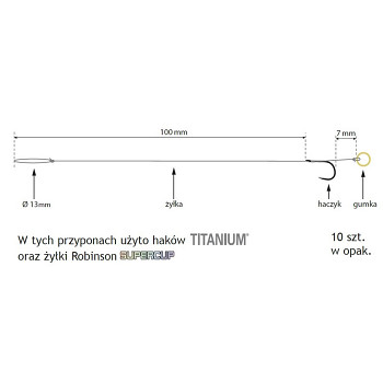 Návazec s gumkou MF 503BN vel. 10 / prům. 0,190mm - 10ks