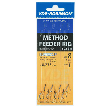Návazec na vlasci VDE-R s gumkou  MF 502BM vel. 10 / prům. 0.218mm - 8ks