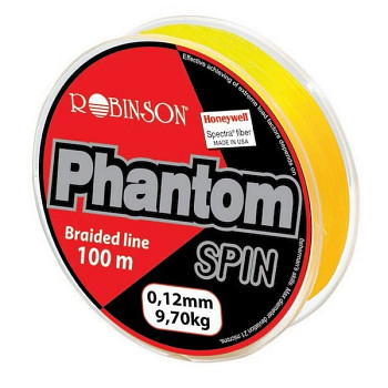 Pletená šňůra Phantom Spin 0.10mm / 100m - žlutá
