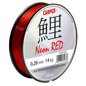 Vlasec Carpex Neon Red 0.28mm / 300m