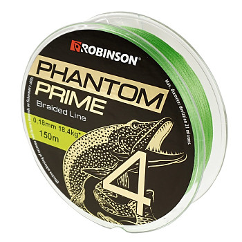 Pletená šňůra Phantom Prime X4 0.18mm / 150m - světle zelená