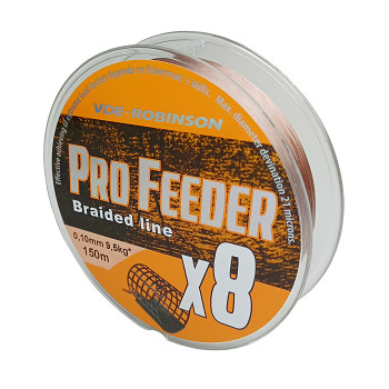 Pletená šňůra VDE-R Pro Feeder X8 0.18mm / 150m - hnědá