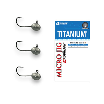 Jigové hlavičky Micro Titanium vel. 2 / 0.8g - bal.3ks RBN