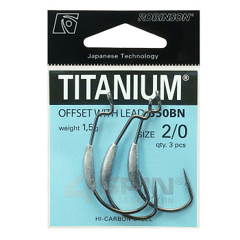 Háček Titanium OFFSET se zátěží 350BN - 3ks / vel. 2/0 - 1.5g