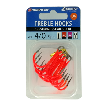 Trojháček 4SPIN Titanium 3S UV FLUO RED vel. 8 - bal.8ks